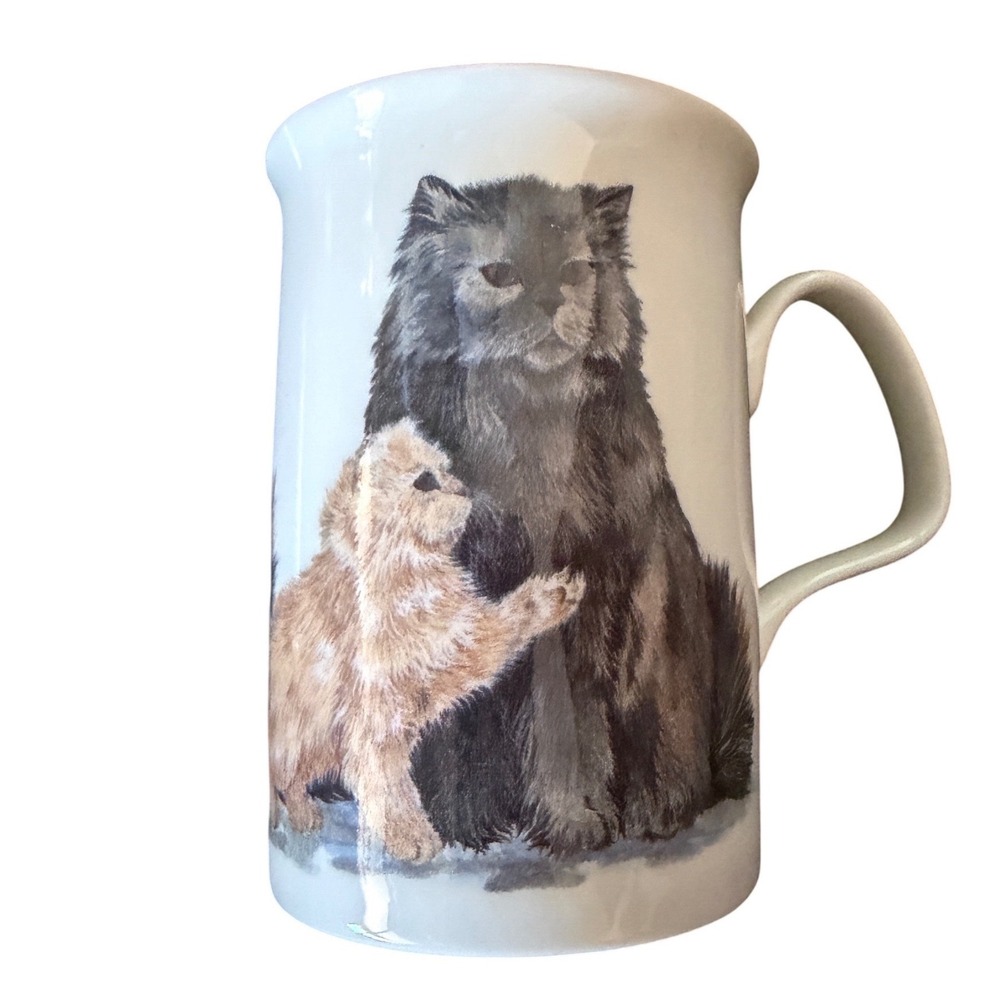 Persian Cat Mug Roy Kirkham Kitten China White Fluffy Cat Ceramic Cup